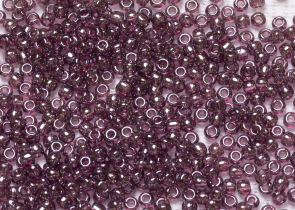Бисер Япония круглый 11/0 10г 0110B аметист, глянцевый прозрачный